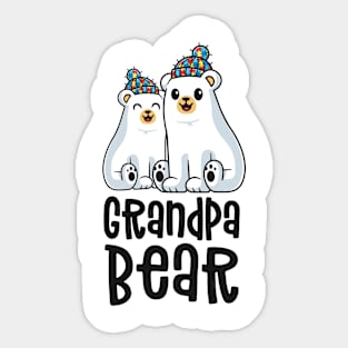 Grandpa Bear Matching Family Autism Awareness Gifts Puzzle Sticker